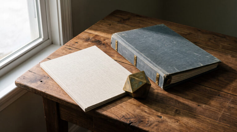 Thin and thick policy folders side by side on a desk