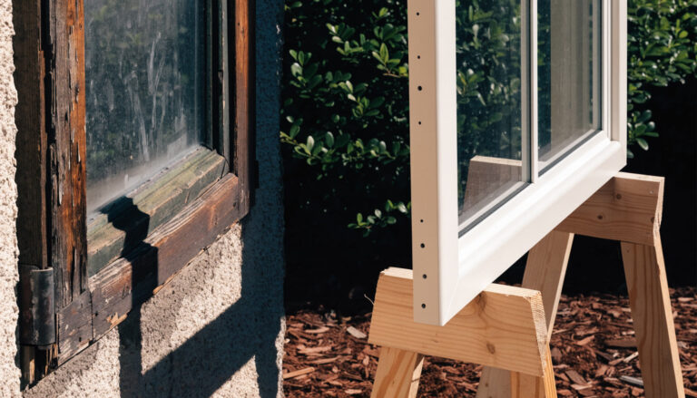 Replacement window unit with frame samples